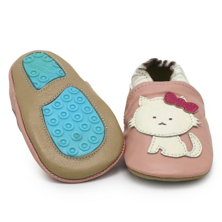 Cat Pink outdoor up to 4 Years Rubber sole Genuine leather Baby Kids Toddlers