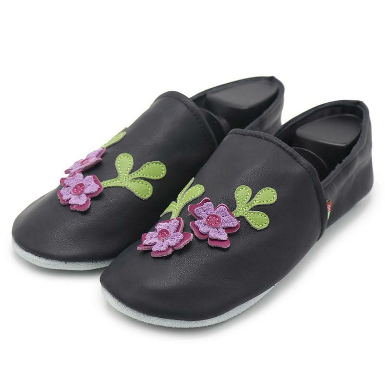 Flower black Women Slippers