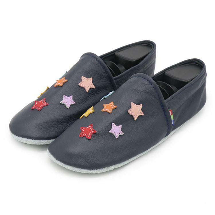 Colorful star dark blue Women Slippers