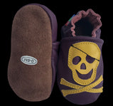 shoeszoo (carozoo) soft leather infant baby shoes pirate purple 0-6m