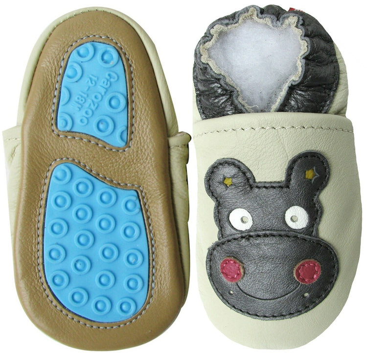 hippo cream outdoor up to 4 Years Rubber sole Genuine leather Baby Kids Toddlers