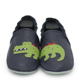 Crocodile Dark Blue Parent Child Matching shoes-slippers