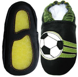 Soccer Black outdoor shoes up to 4 Years Rubber Sole Genuine Leather Baby Toddlers Kids