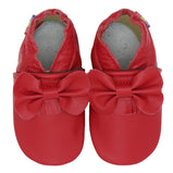 Bow Fringe Red soft sole leather baby-infant shoes up to 2 Years Old