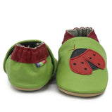 ladybug green outdoor up to 4 Years Rubber sole Genuine leather Baby Kids Toddlers