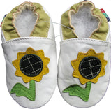 Shoeszoo sunflower white 12-18m S soft sole leather baby shoes