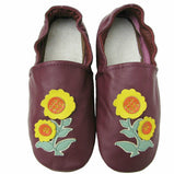 carozoo sunflower purple  US size 7 (EU 37.5) soft sole leather adult shoes